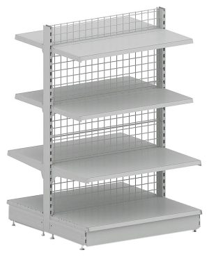 Стеллаж островной STAHLER (Криспи) Praktish L=1000, G=470, H=1650 (сплошные полки)
