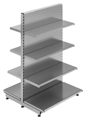 Стеллаж островной STAHLER (Криспи) Eco Line L=1250, H=1800, G=370