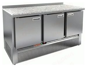 Стол морозильный HICOLD GNE 111/BT с бортом камень