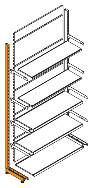 Стойка STAHLER (Криспи) Eco односторонняя H=2250 G=370