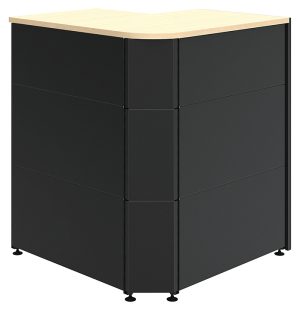 Модуль кассового стеллажа угловой STAHLER (Криспи) L=1000, H=900, G=470, N-DB 22479010 с эконом панелью (глянец)